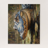 Alligator in der Everglades Wildlife Art Puzzle (Vertikal)