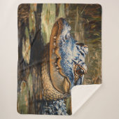 Alligator in der Everglades Wildlife Art Sherpadecke (Vorderseite)