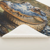 Alligator in der Everglades Wildlife Art Sherpadecke (3/4)