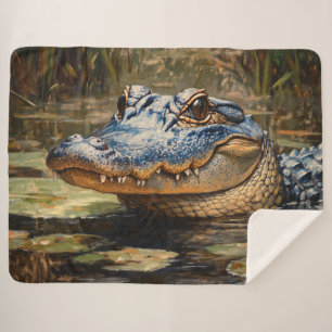 Alligator in der Everglades Wildlife Art Sherpadecke