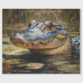 Alligator in der Everglades Wildlife Decoupage Geschenkpapier (Flach)