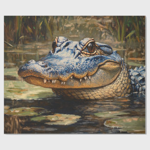 Alligator in der Everglades Wildlife Decoupage Geschenkpapier