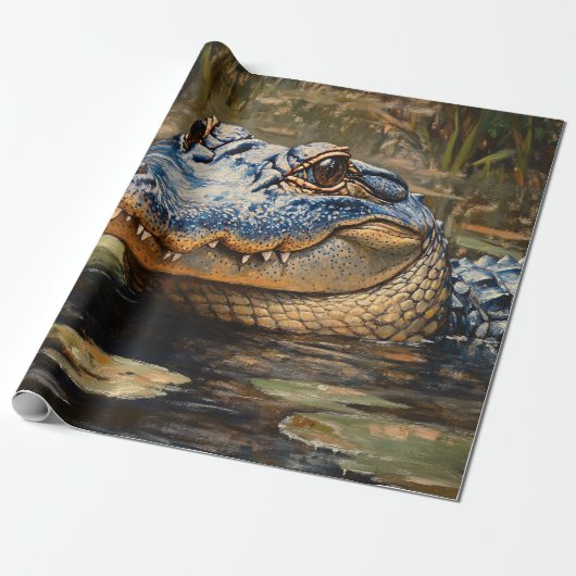 Alligator in der Everglades Wildlife Decoupage Geschenkpapier (Ungerollt)