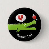 Alligator in der Liebe Button (Vorderseite)