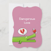 Alligator in der Liebe Einladung (Vorderseite)
