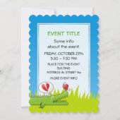 Alligator in der Liebe Einladung (Rückseite)