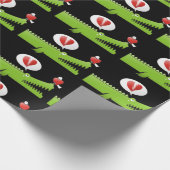 Alligator in der Liebe Geschenkpapier (Ecke)