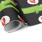 Alligator in der Liebe Geschenkpapier (Rolleneckpunkt)