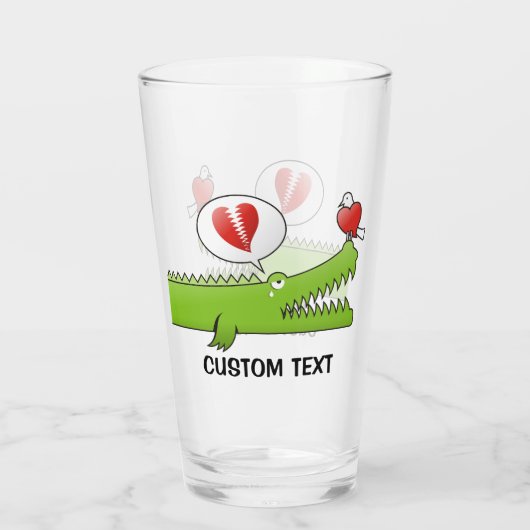 Alligator in der Liebe Glas (Rückseite)