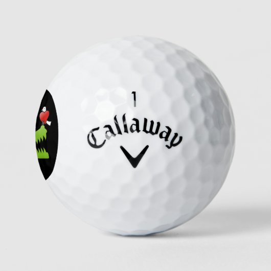 Alligator in der Liebe Golfball (Logo)