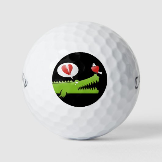 Alligator in der Liebe Golfball (Vorderseite)
