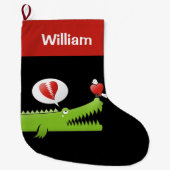 Alligator in der Liebe Großer Weihnachtsstrumpf (Vorderseite)
