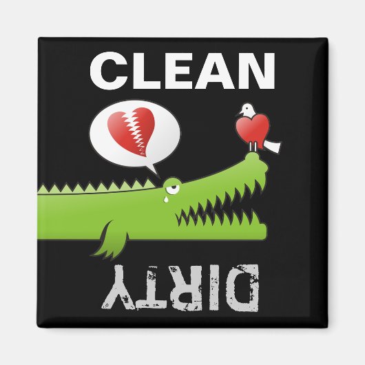Alligator in der Liebe Magnet (Vorne)