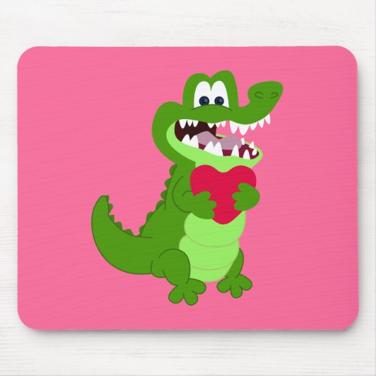 Alligator in der Liebe Mousepad (Vorne)