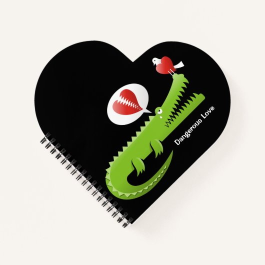 Alligator in der Liebe Notizbuch (Vorderseite)