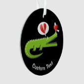 Alligator in der Liebe Ornament (Vorderseite)