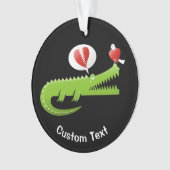 Alligator in der Liebe Ornament (Vorderseite)