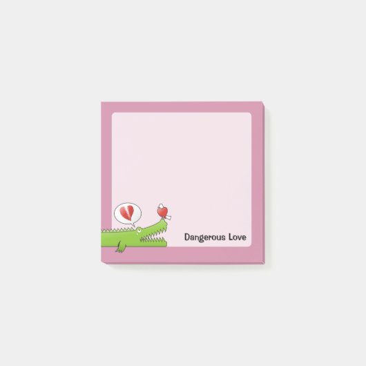Alligator in der Liebe Post-it Klebezettel (Vorderseite)