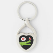 Alligator in der Liebe Schlüsselanhänger (Vorderseite)