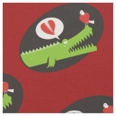 Alligator in der Liebe Stoff (Nahaufnahme)