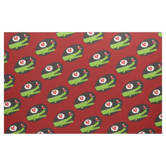 Alligator in der Liebe Stoff (Fat Quarter (45,7 x 55,9 cm))