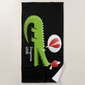 Alligator in der Liebe Strandtuch (Vorderseite)