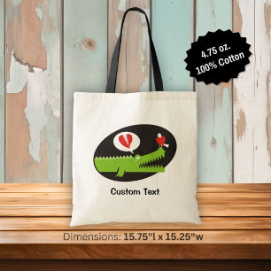 Alligator in der Liebe Tote Bag Tragetasche