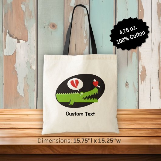Alligator in der Liebe Tote Bag Tragetasche