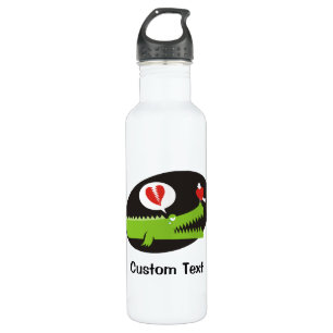 Alligator in der Liebe Wasserflasche Edelstahlflasche