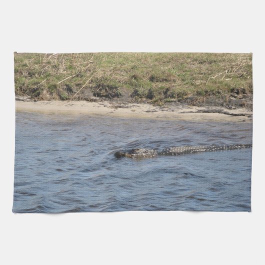 Alligator in der Wasserküche Handtuch (Horizontal)