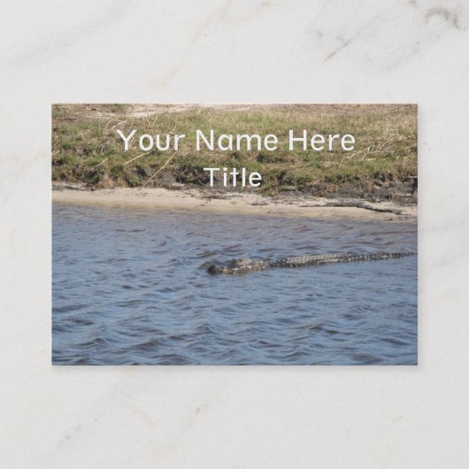 Alligator in der Water Business Card Visitenkarte (Vorderseite)
