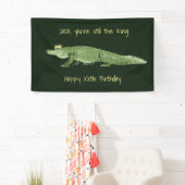 Alligator in einem Kronengeburtenbanner Banner (Insitu)