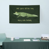 Alligator in einem Kronengeburtenbanner Banner (Messeveranstaltung)