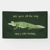 Alligator in einem Kronengeburtenbanner Banner (Horizontal)