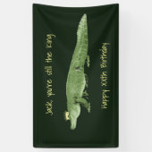 Alligator in einem Kronengeburtenbanner Banner (Vertikal)