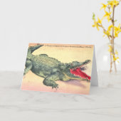 Alligator in Florida Karte (Gelbe Blume)