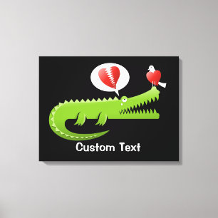 Alligator in Liebe Canvas Print Leinwanddruck