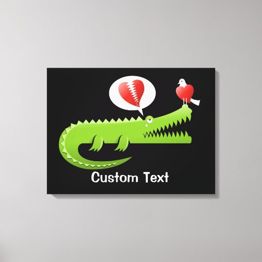 Alligator in Liebe Canvas Print Leinwanddruck (Vorderseite)