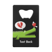 Alligator in Liebe Kreditkarte Flaschenöffner (Rückseite)