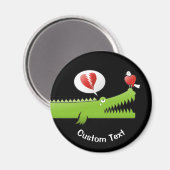 Alligator in Liebe Magnet (Vorderseite/Rückseite)