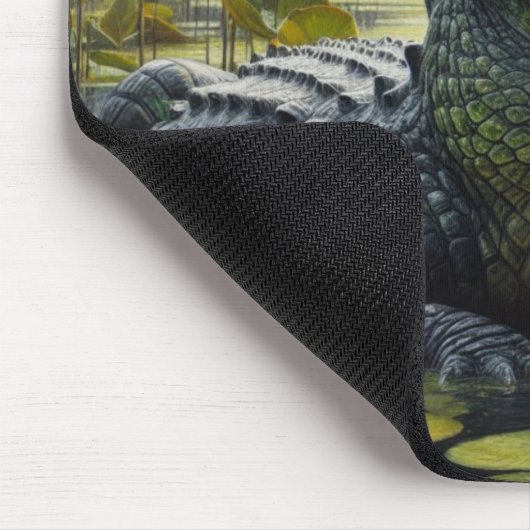 Alligator in Sumpf Bull Gator Mousepad (Ecke)