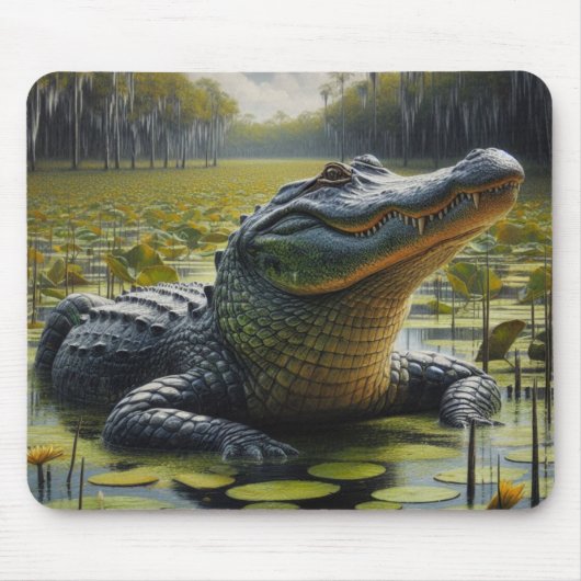 Alligator in Sumpf Bull Gator Mousepad (Vorne)