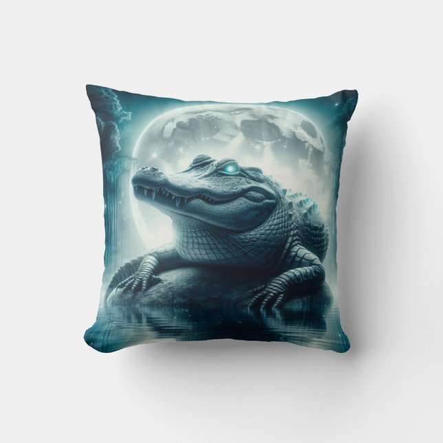 Alligator-Inspiriert Pillow Kissen (Vorderseite)