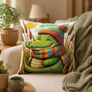 Alligator-inspiriertes Kissen