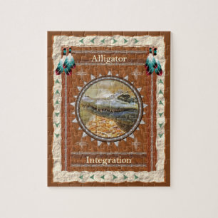 Alligator-Integration - Puzzle mit Geschenkbox 