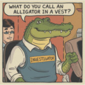 Alligator Investigator Vater Joke Sticker (Vorderseite)