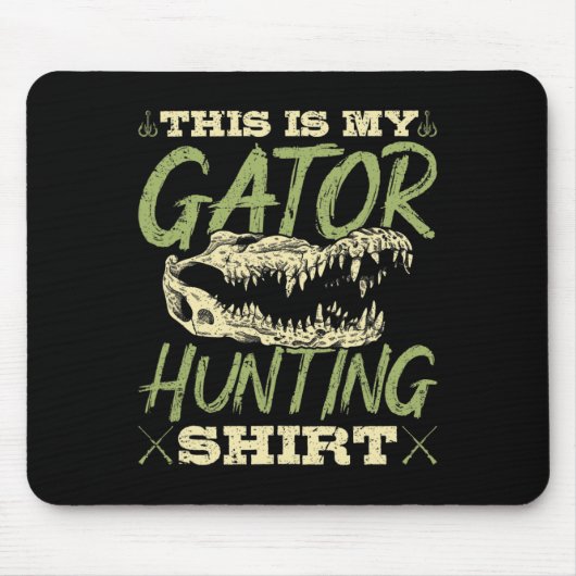 Alligator Jäger Jägergeschenk Mousepad (Vorne)