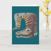 Alligator  karte (Gelbe Blume)