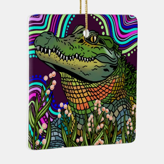 Alligator Keramik Ornament (Rechts)