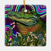 Alligator Keramik Ornament (Vorderseite)